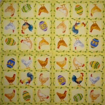 036 Hahn, Huhn - 3-lagig - Paw